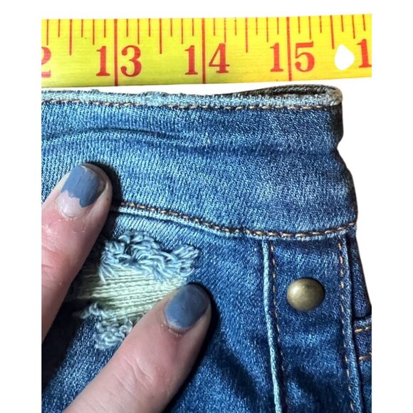 STS Blue Emma Crop Jeans Womens Size‎ 29 Distressed Hem Studded Denim - Picture 7 of 10